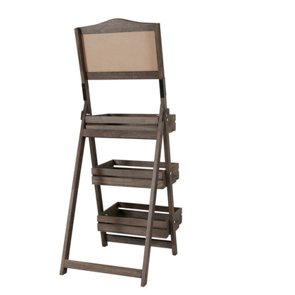 Vintage Wooden Chalkboard Easel 38x50CM with 3 Shelves Tristar Online