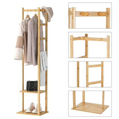 Bamboo Coat & Hat Rack Stand Shoe Shelf Thicken Wooden Hanger Tristar Online