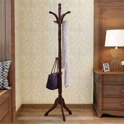 Birch Wood Coat Rack Stand Adjustable Hall Tree Entryway Tristar Online