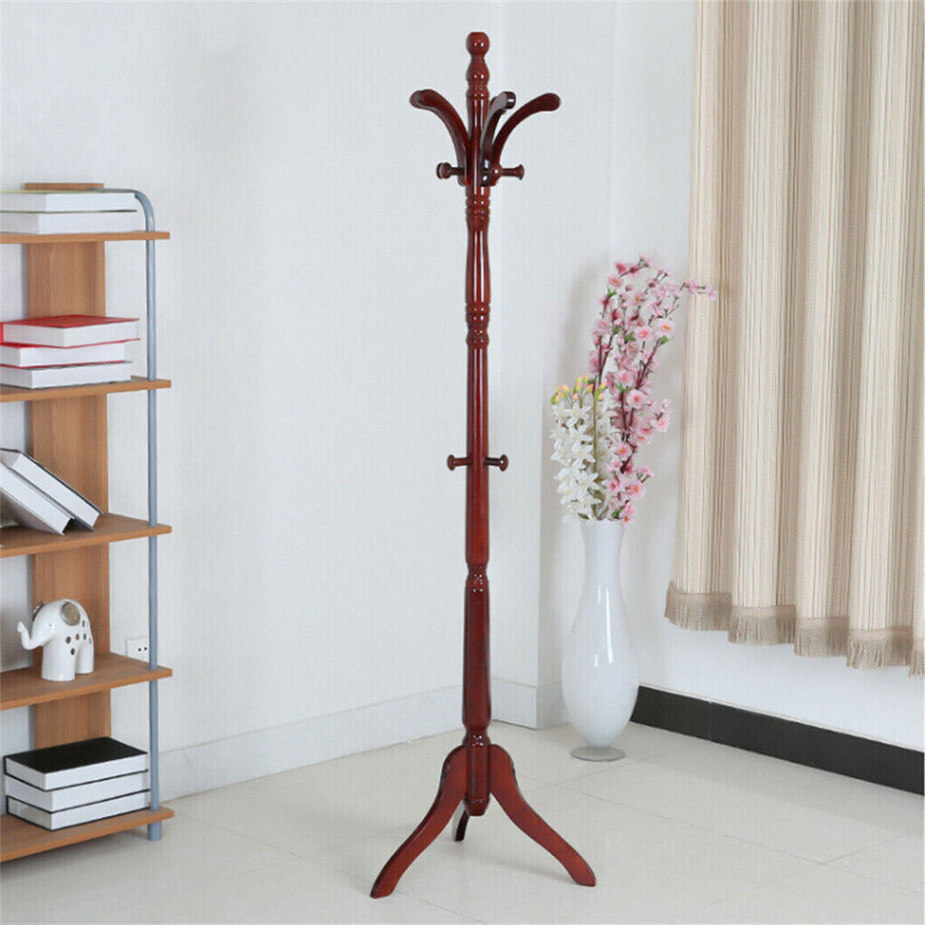 Birch Wood Coat Rack Stand Adjustable Hall Tree Entryway Tristar Online