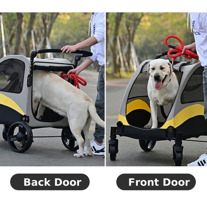 XL Dog Stroller Pet Pushchair Foldable Travel Cart Tristar Online