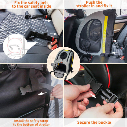 Dog Stroller Car Mounted Outdoor Pet Cart Tristar Online
