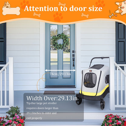 Dog Stroller w/ Rain Cover Foldable Pet Cart Tristar Online