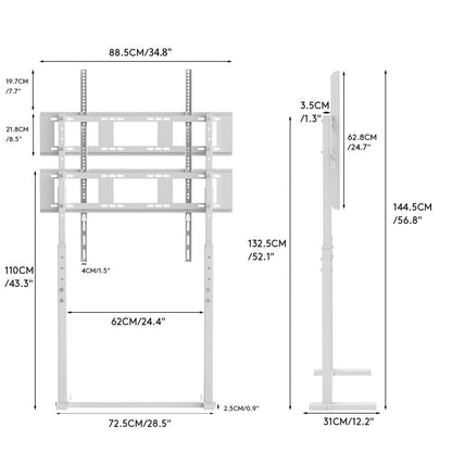 Universal TV Stand Base for 32-100 Adjustable Floor Mount Tristar Online