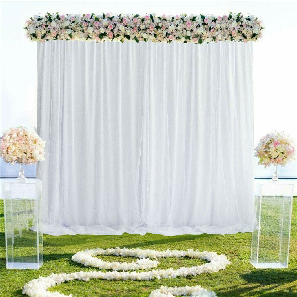3x6m White Stage Curtain Backdrop Tristar Online