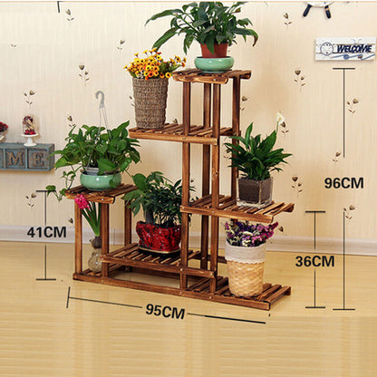 5-Tier Wooden Plant Stand Flower Display Shelf Indoor Outdoor Garden Tristar Online