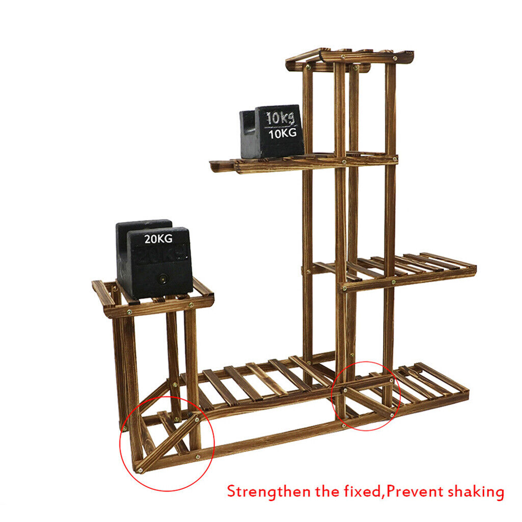 5-Tier Wooden Plant Stand Flower Display Shelf Indoor Outdoor Garden Tristar Online
