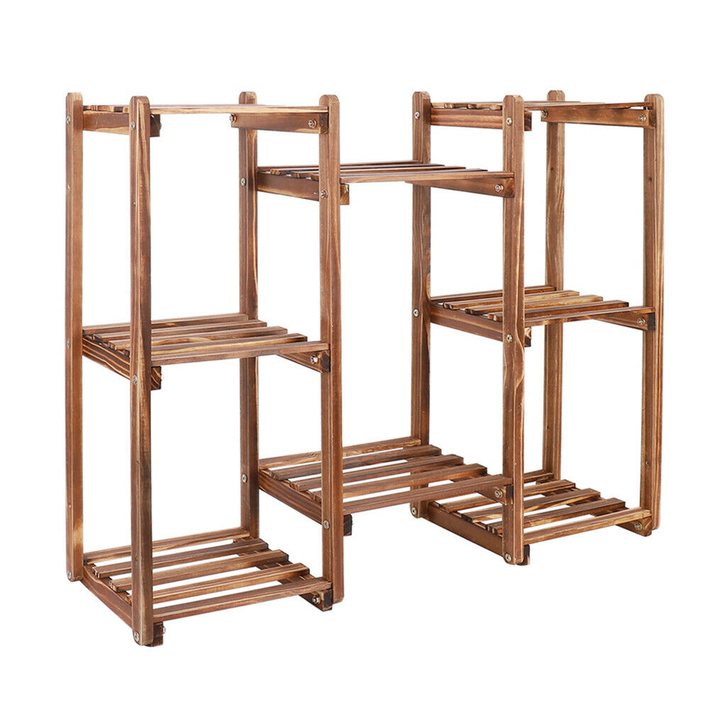 8-Tier Wooden Plant Stand Outdoor Indoor Garden Shelf Tristar Online