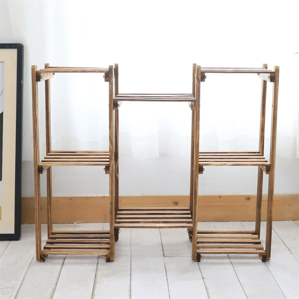 8-Tier Wooden Plant Stand Outdoor Indoor Garden Shelf Tristar Online