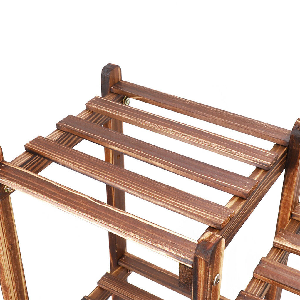 8-Tier Wooden Plant Stand Outdoor Indoor Garden Shelf Tristar Online