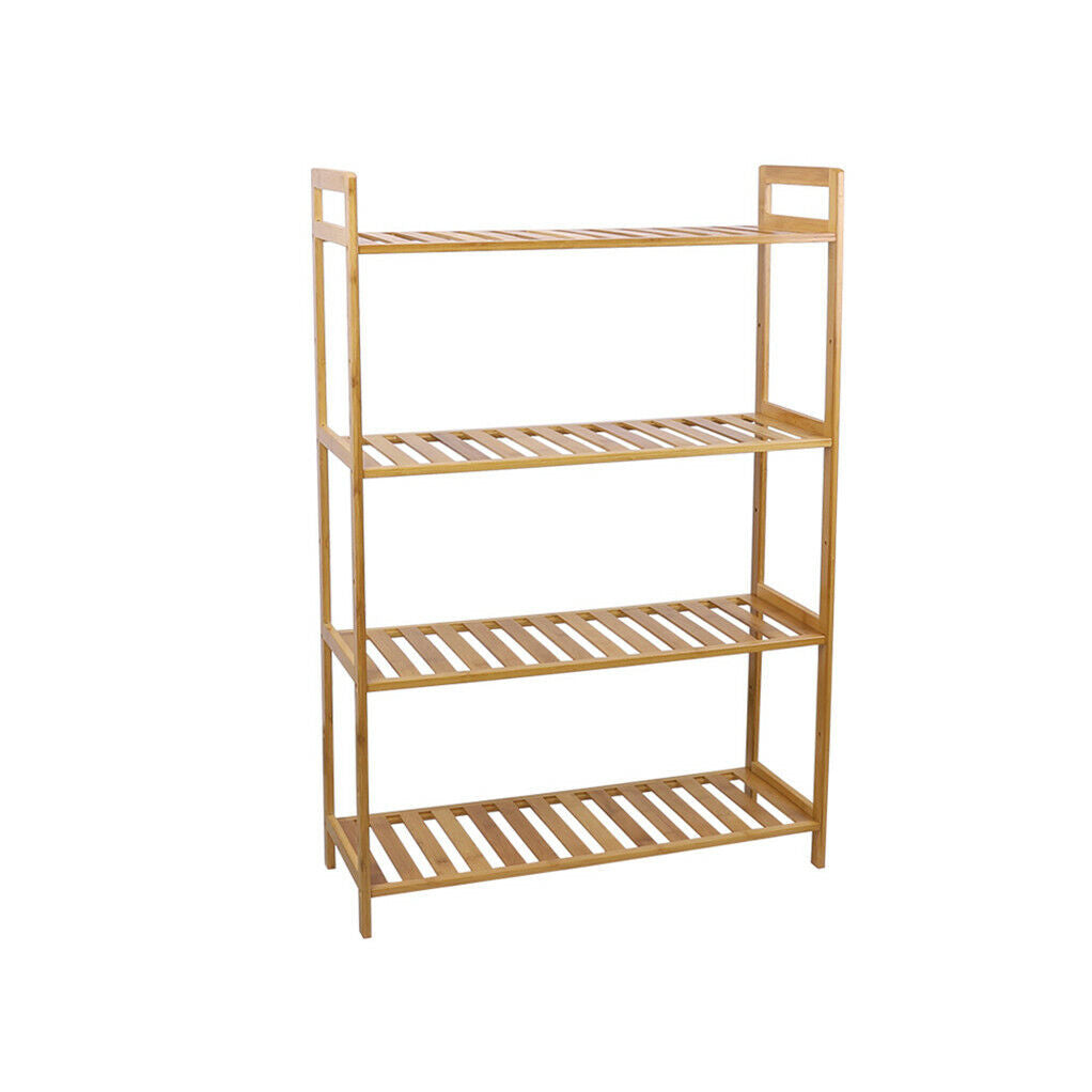 Bamboo 4 Tier Shelving Unit Kitchen Bedroom Bookshelf Tristar Online