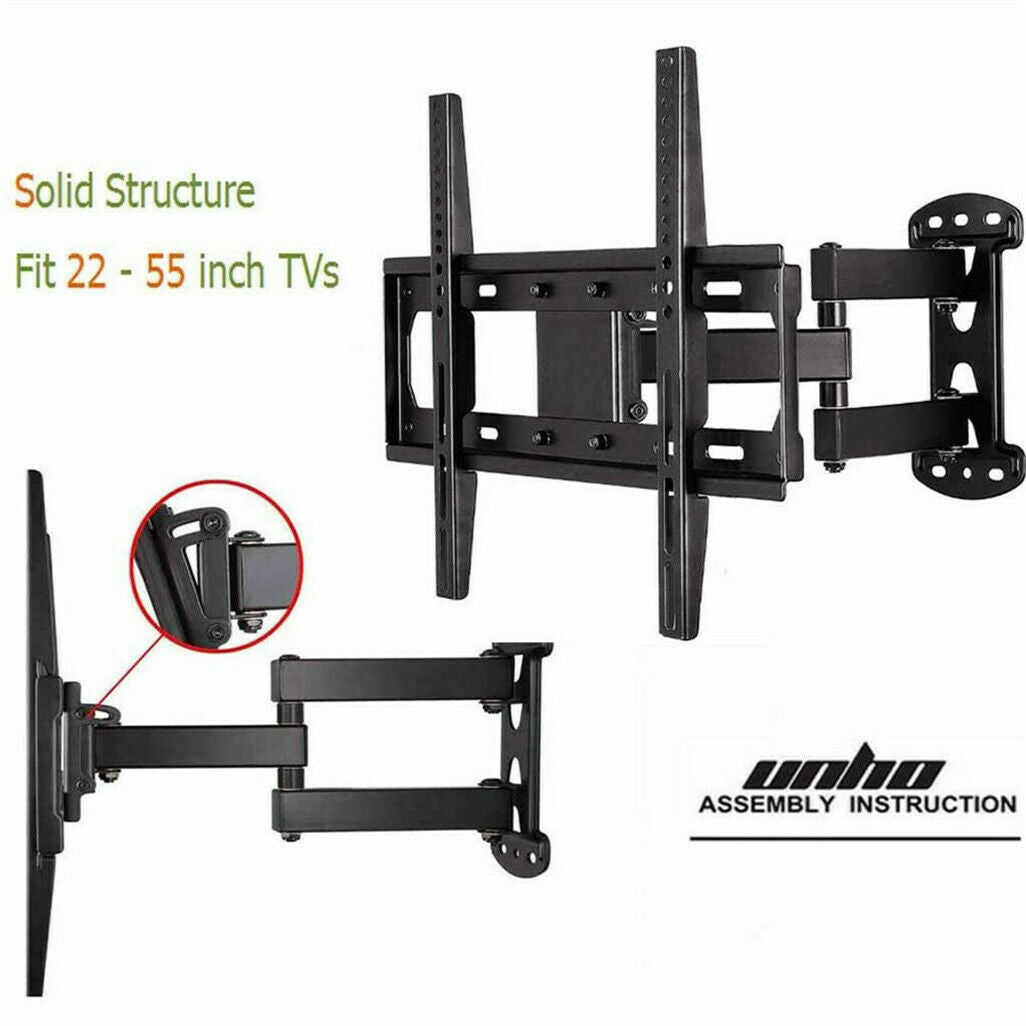 Full Motion TV Wall Mount Bracket 27-55 for Samsung TCL Hisense Tristar Online