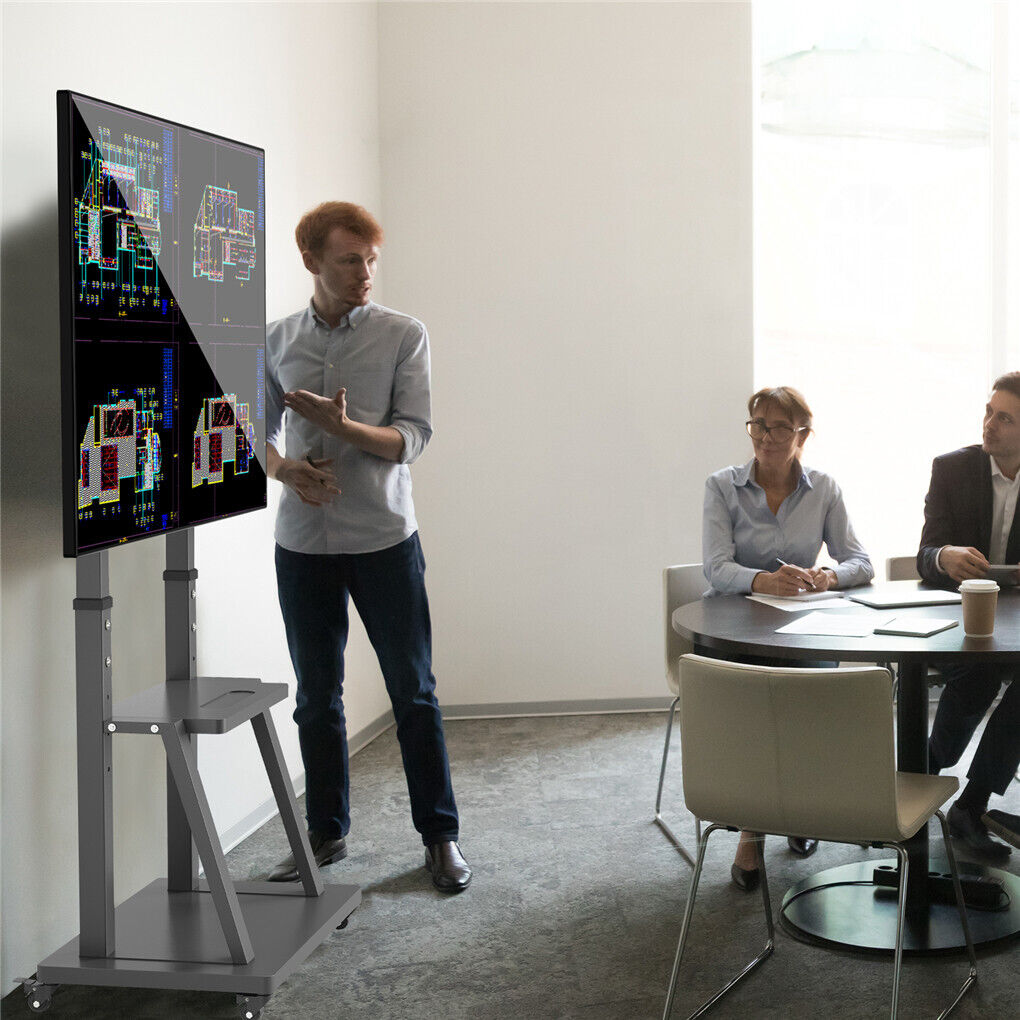 32-100 Heavy Duty TV Wall Mount with Shelf & Wheels Tristar Online