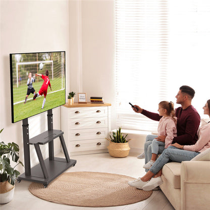 32-100 Heavy Duty TV Wall Mount with Shelf & Wheels Tristar Online