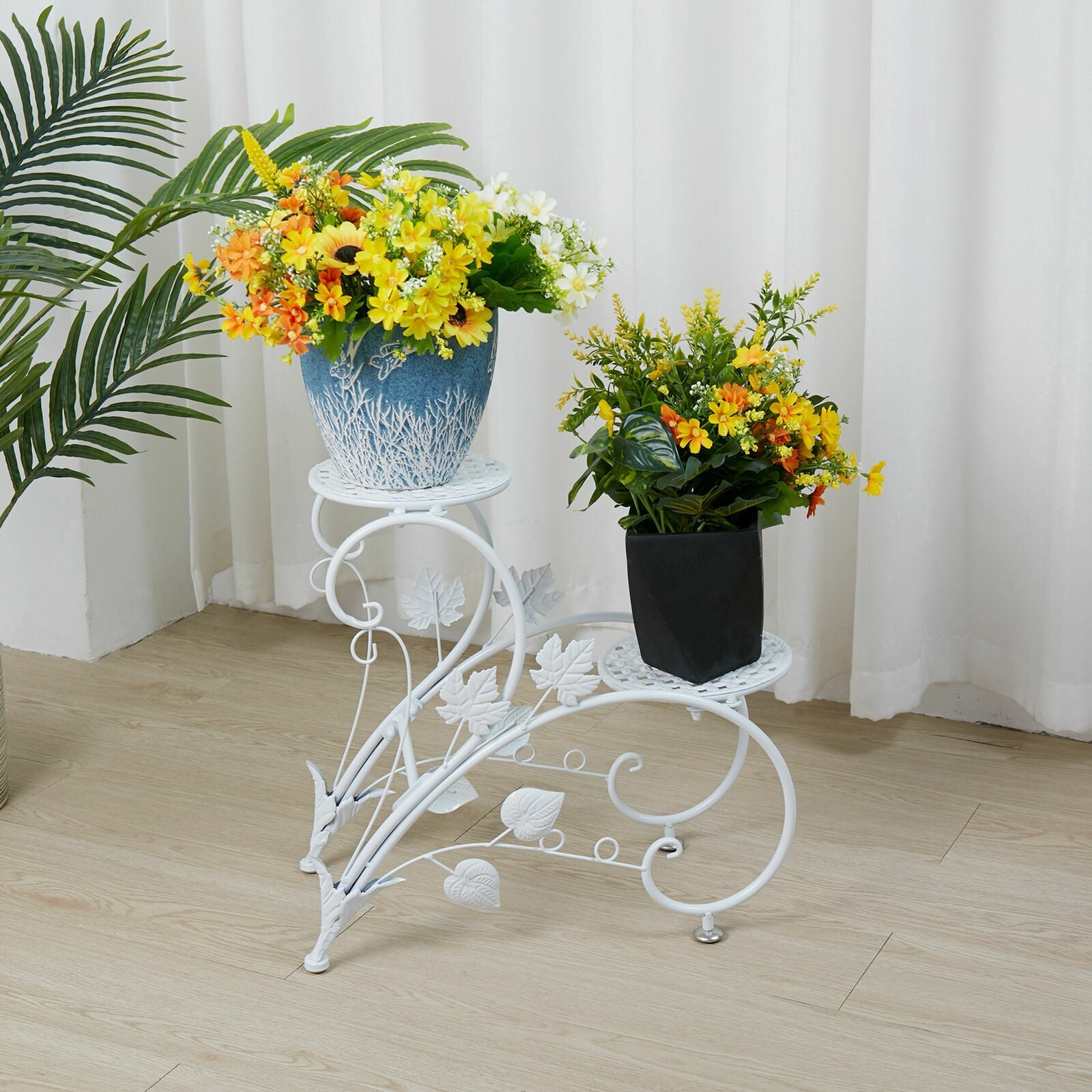 Set of 2 Plant Stand Wedding Garden Flower Shelf Rack Tristar Online