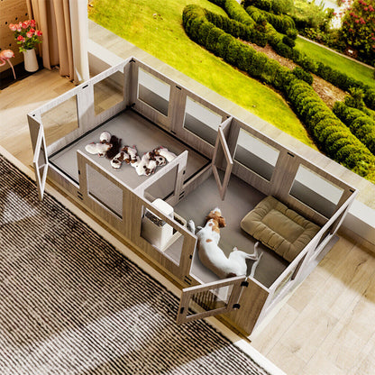 Dog Whelping Box 14 Panels Heavy Duty Puppy Pen with Pad Tristar Online