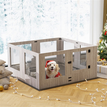 Dog Whelping Box 8 Panels Puppy Pen with Pad Tristar Online