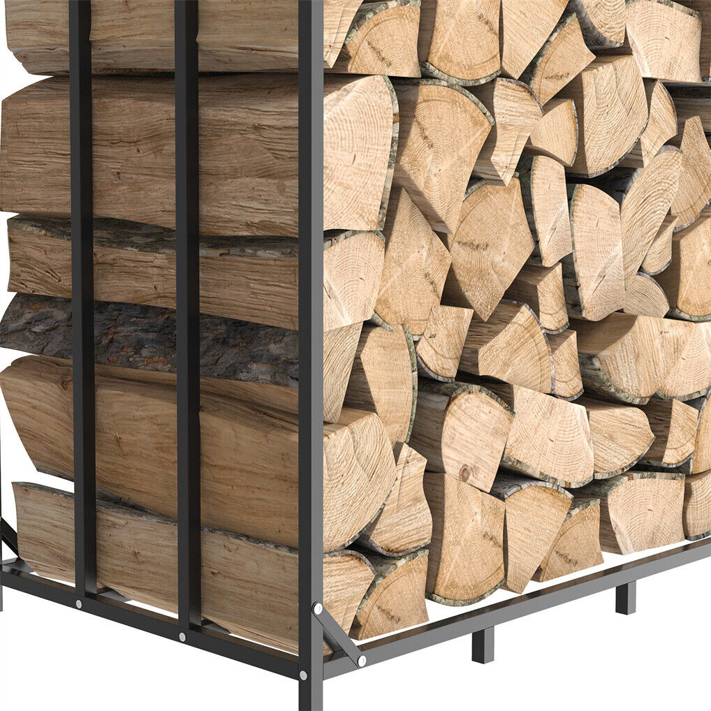 Metal Log Storage Shed Outdoor Firewood Rack Holder Tristar Online