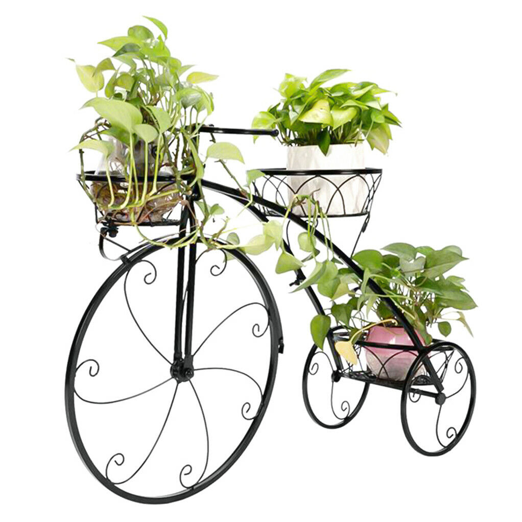 3-Tier Iron Bicycle Plant Stand Rack Tricycle Planter Tristar Online
