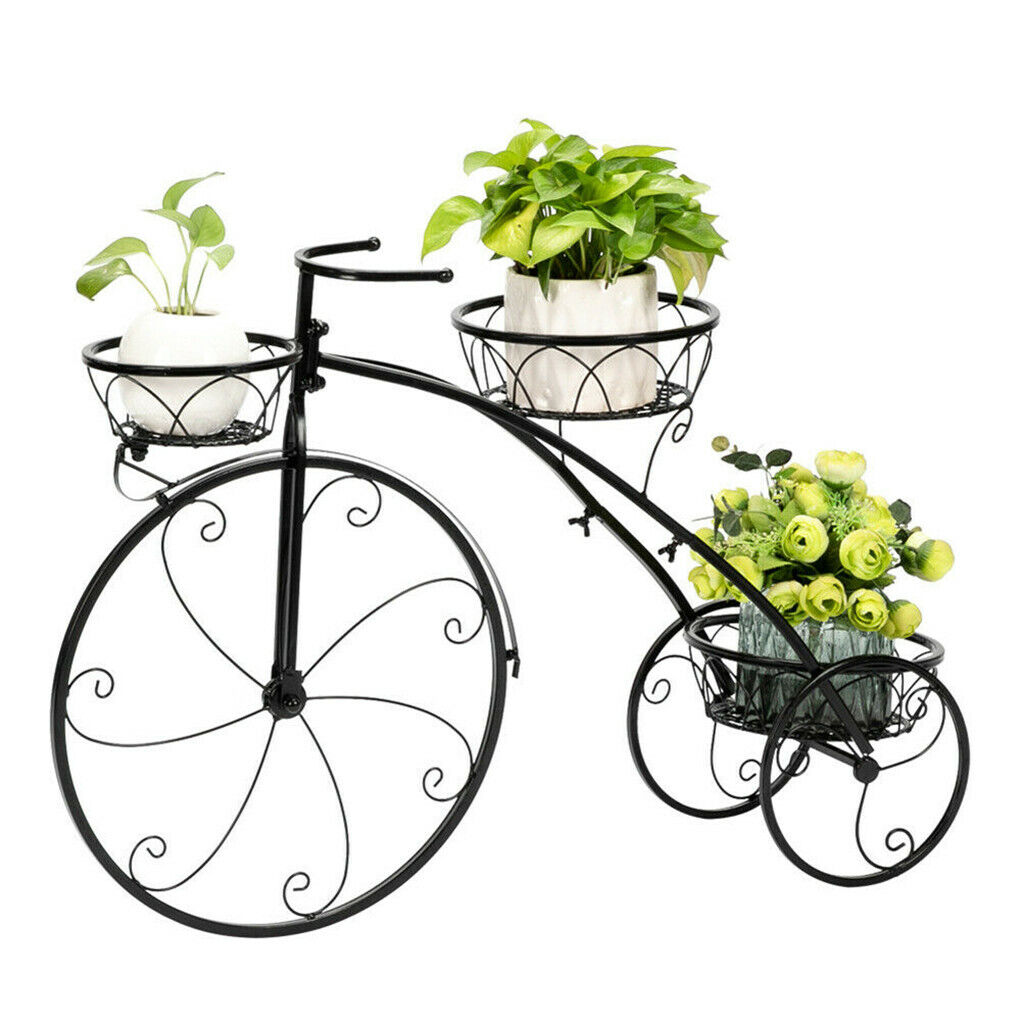 3-Tier Iron Bicycle Plant Stand Rack Tricycle Planter Tristar Online