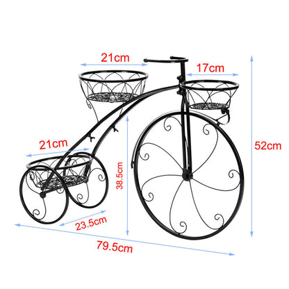 3-Tier Iron Bicycle Plant Stand Rack Tricycle Planter Tristar Online