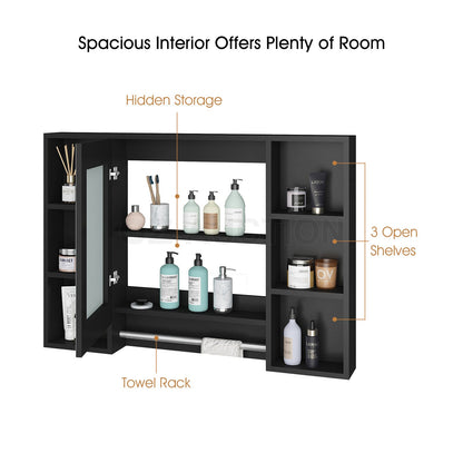 Bathroom Mirrored Cabinet Wall Storage Organizer Tristar Online