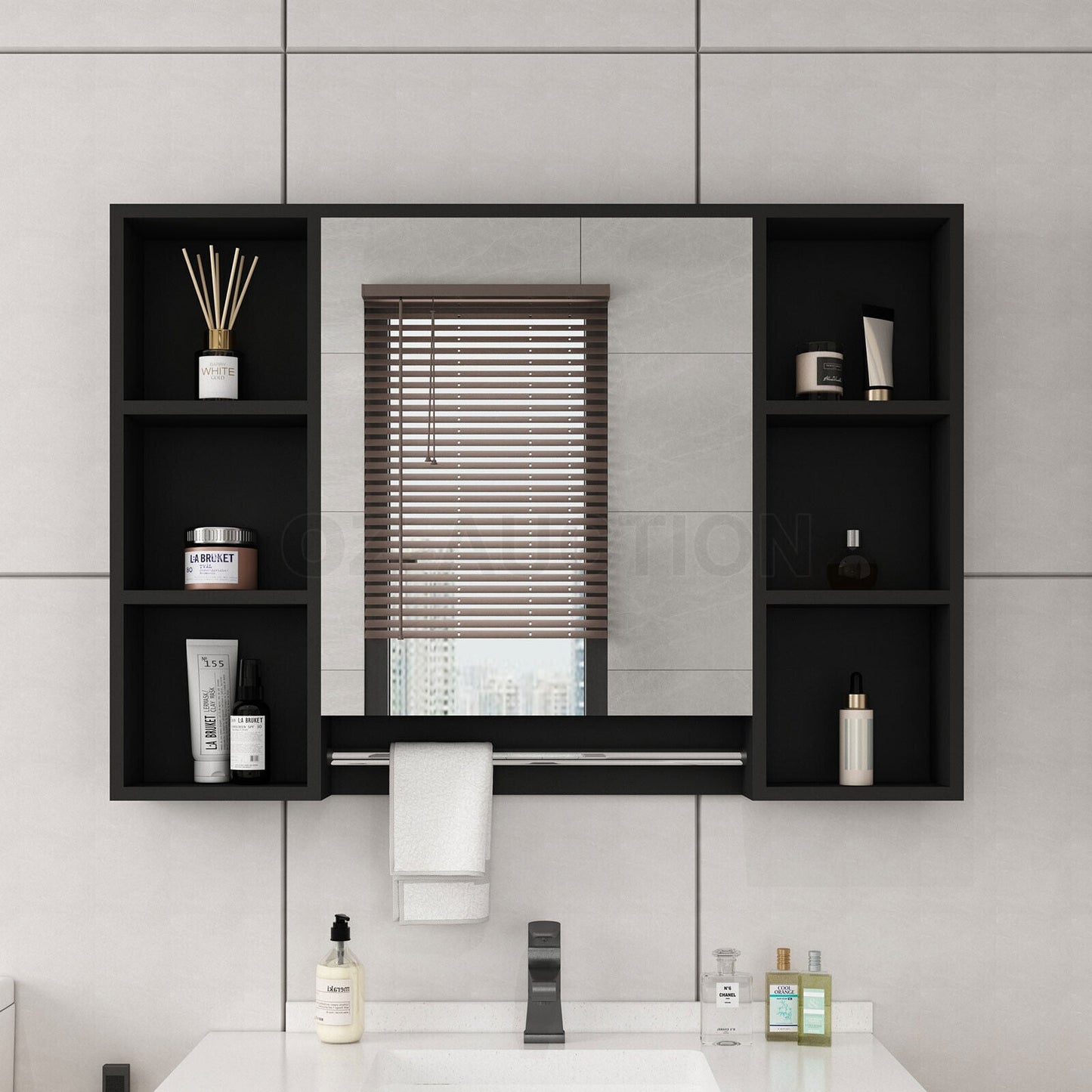 Bathroom Mirrored Cabinet Wall Storage Organizer Tristar Online