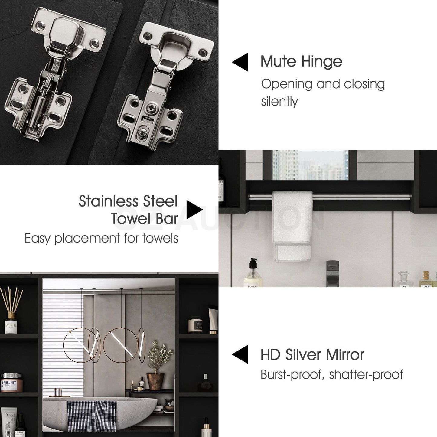 Bathroom Mirrored Cabinet Wall Storage Organizer Tristar Online