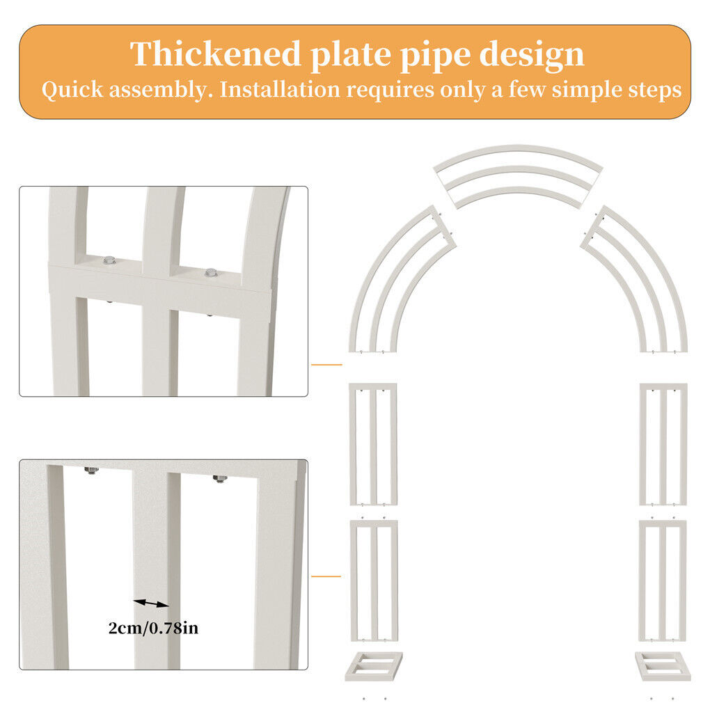 Metal Wedding Arch Garden Arbor Floral Stand Indoor/Outdoor Tristar Online