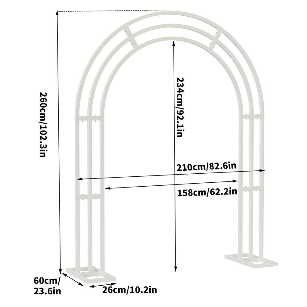 Metal Wedding Arch Garden Arbor Floral Stand Indoor/Outdoor Tristar Online