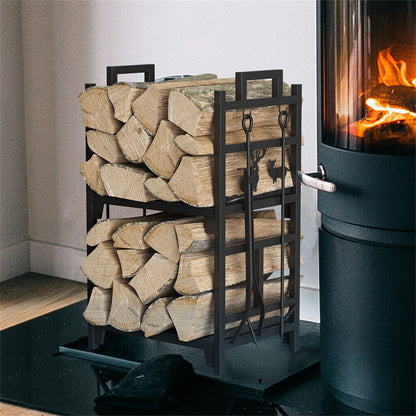 Iron Log Holder Indoor Heavy Duty Firewood Rack 180kg Tristar Online