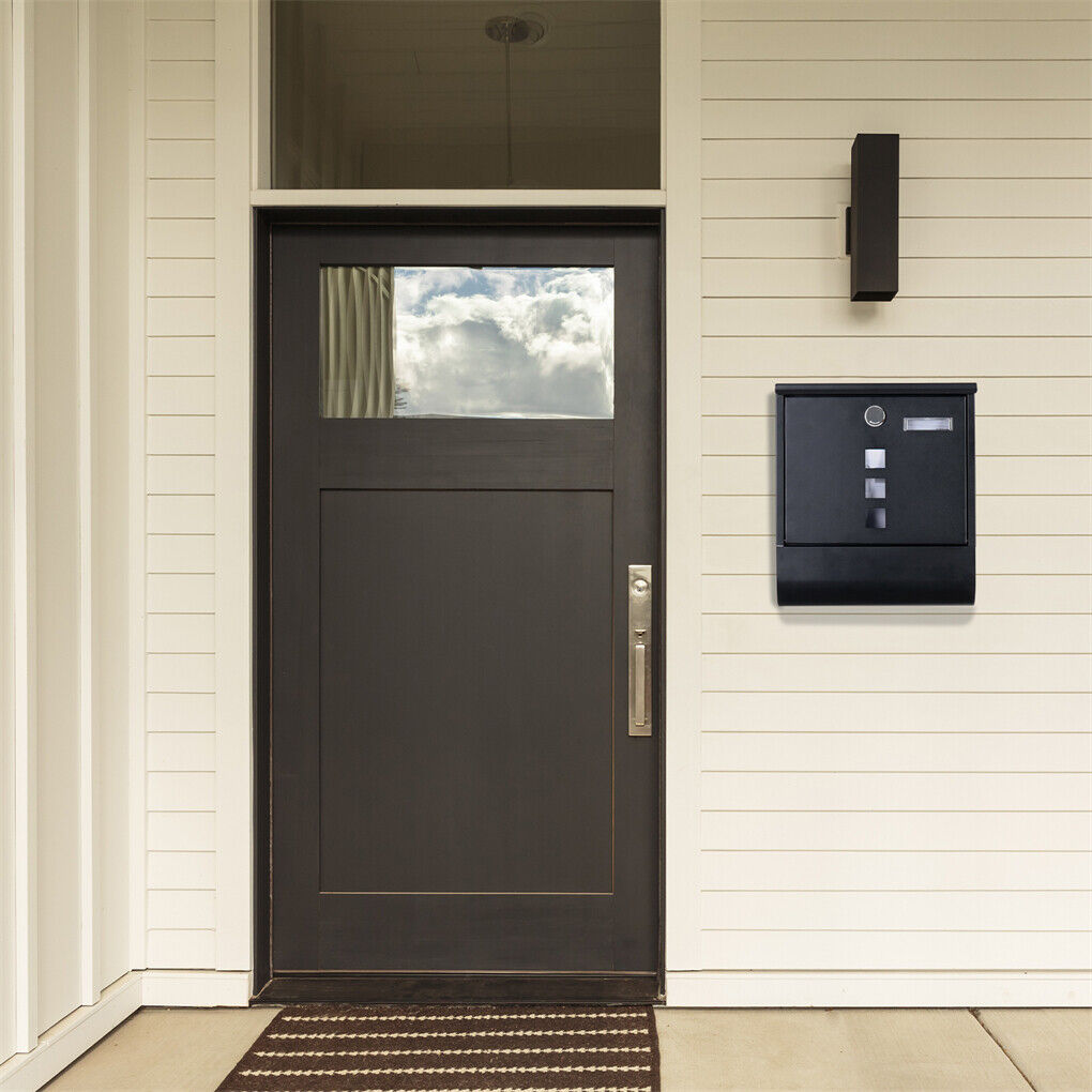 Wall Mounted Lockable Mailbox Galvanized Steel w/ Copper Lock Tristar Online