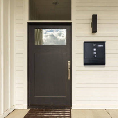 Wall Mounted Lockable Mailbox Galvanized Steel w/ Copper Lock Tristar Online