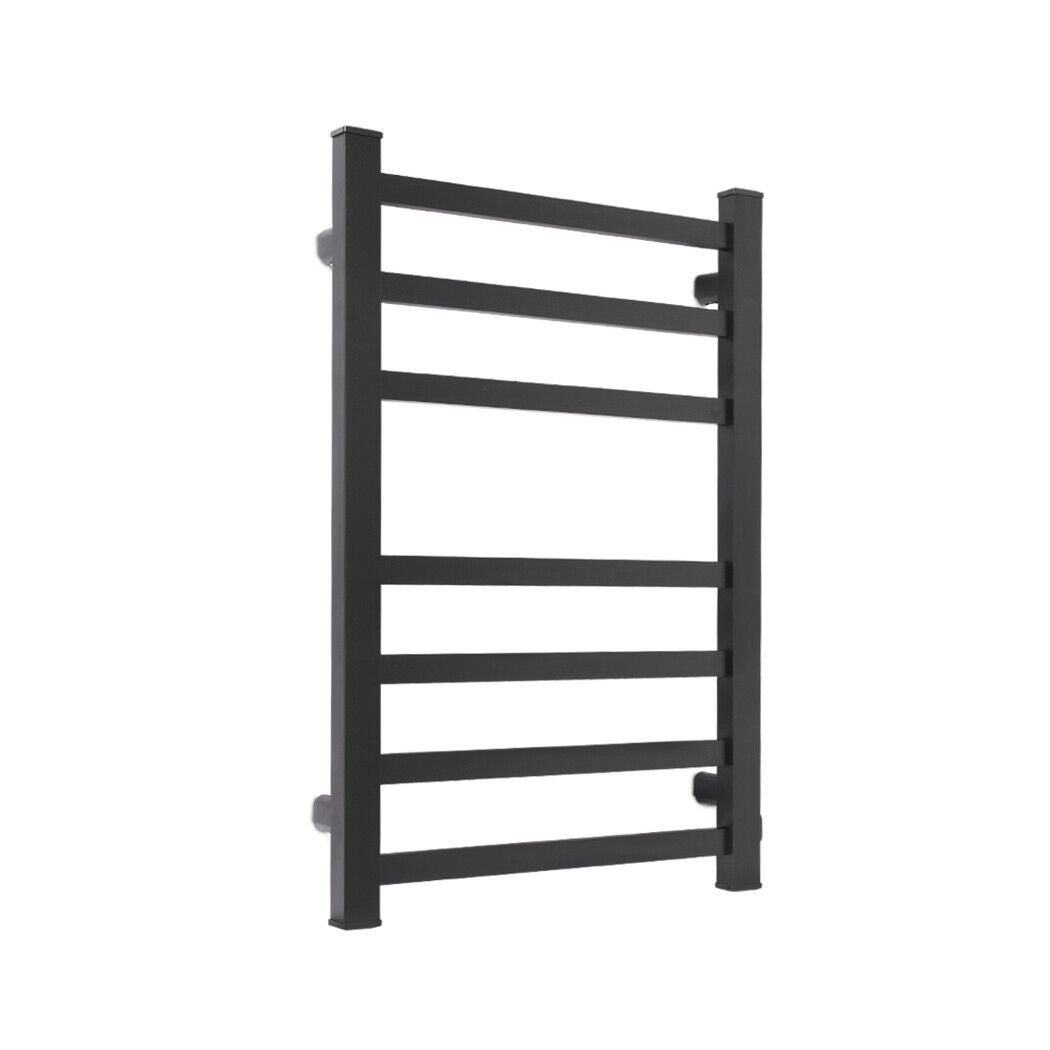 Aluminium Heated Towel Rail 7-Bar Electric Warmer Black Tristar Online