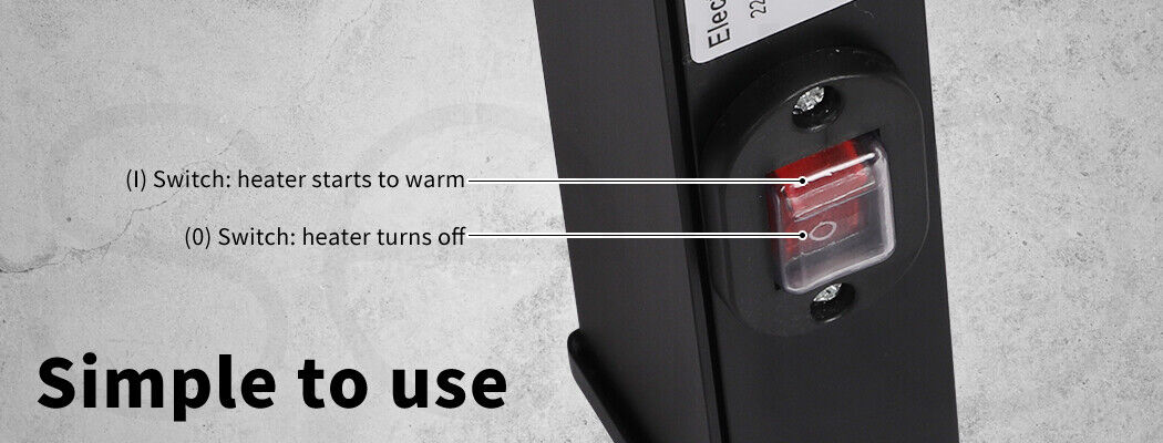 Aluminium Heated Towel Rail 7-Bar Electric Warmer Black Tristar Online