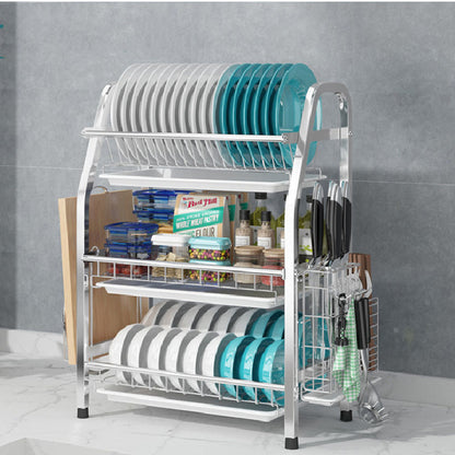3 Tier Dish Drying Rack Silver 63cm Tristar Online