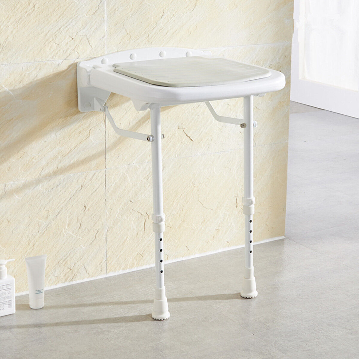 Wall-Mount Foldable Shower Chair, Adjustable, Non-Slip Feet Tristar Online