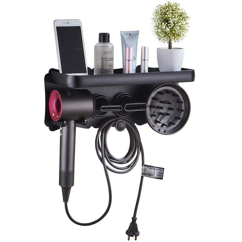 Magnetic Wall Mount Hair Dryer Holder for Dyson - Black Metal Tristar Online