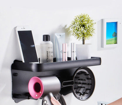 Magnetic Wall Mount Hair Dryer Holder for Dyson - Black Metal Tristar Online