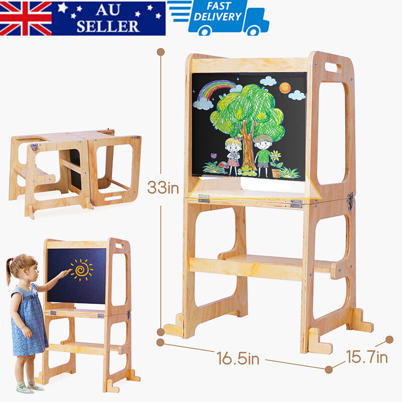 Wooden Toddler Step Stool Learning Tower Kitchen Safety Tristar Online