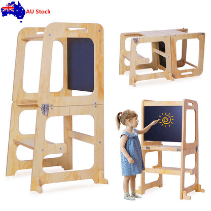 Wooden Toddler Step Stool Learning Tower Kitchen Safety Tristar Online