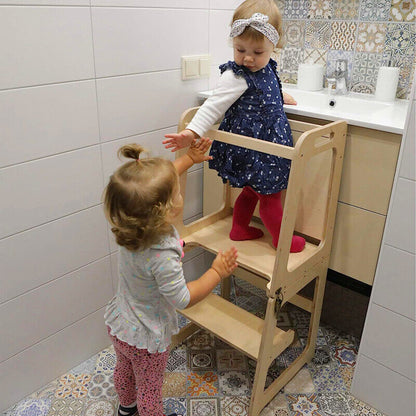Wooden Toddler Step Stool Learning Tower Kitchen Safety Tristar Online