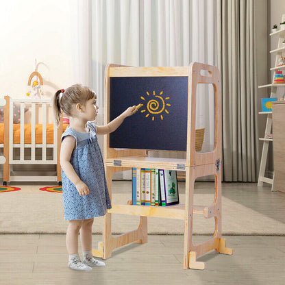 Wooden Toddler Step Stool Learning Tower Kitchen Safety Tristar Online