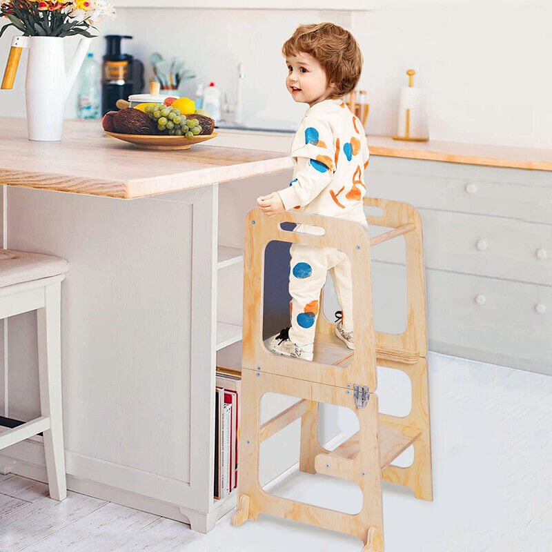 Wooden Toddler Step Stool Learning Tower Kitchen Safety Tristar Online