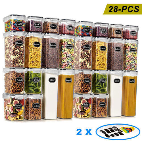 28-Piece Airtight Pantry Storage Containers with Lids for Kitchen Dry Food Tristar Online