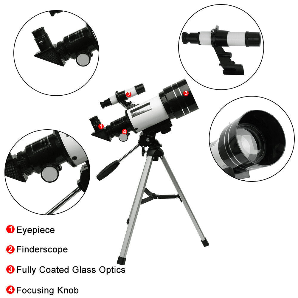 150x Zoom HD Digital Telescope 70mm Aperture Unmounted Tristar Online
