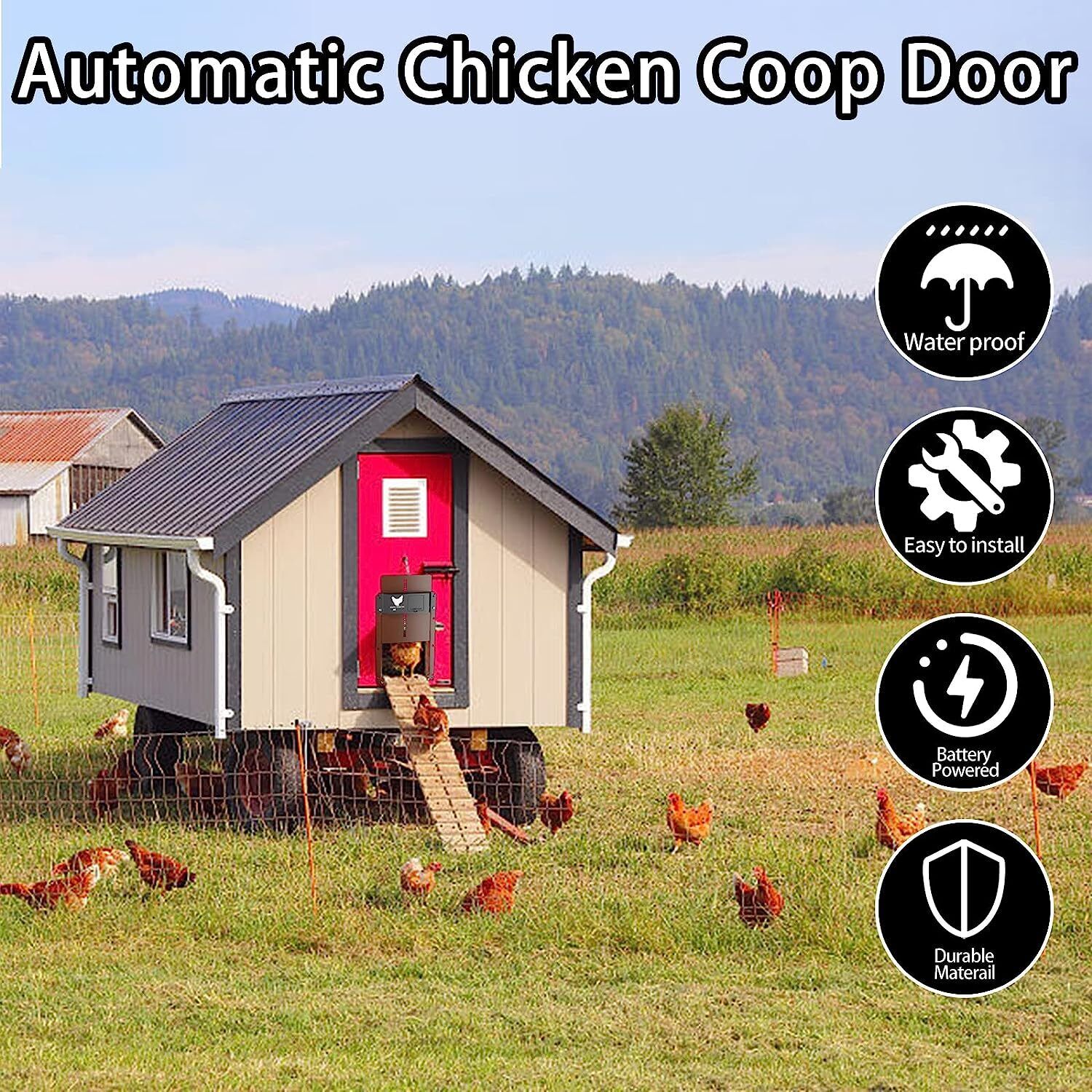 Automatic Chicken Coop Door Opener Solar Timer Sensor LCD AU Tristar Online
