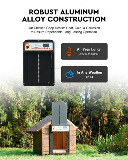 Automatic Chicken Coop Door Solar/Battery/AC 6W Aluminum Copper Tristar Online