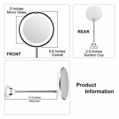 10X LED Magnifying Makeup Mirror 360° Rotation Tristar Online