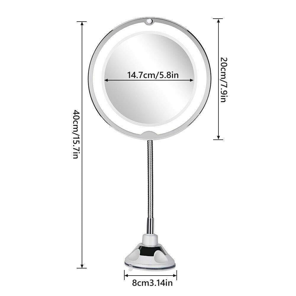 10X LED Magnifying Makeup Mirror 360° Rotation Tristar Online